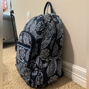 Vera Bradley Navy Blue Patterned Backpack